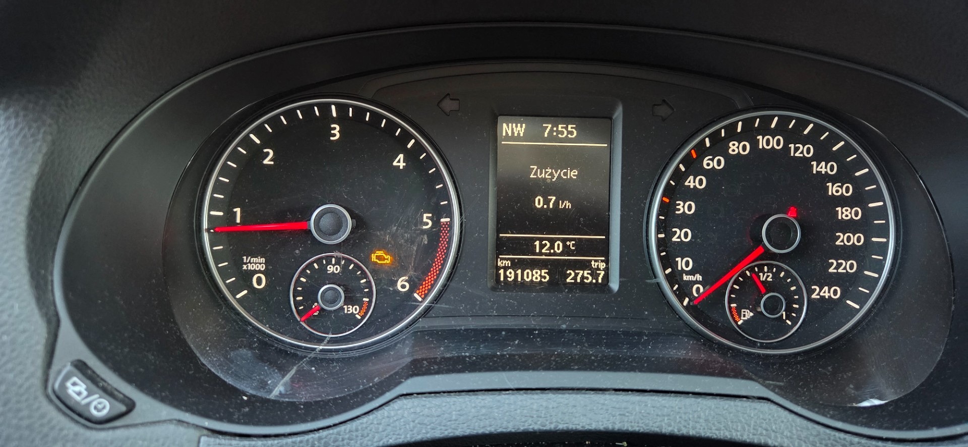 Komunikaty na desce rozdzielczej - SEAT ALHAMBRA