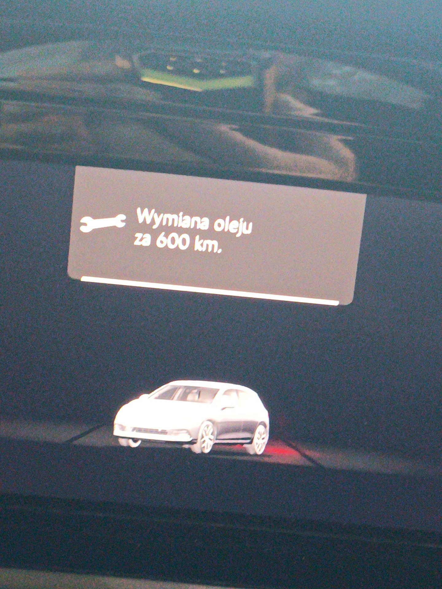 Komunikaty na desce rozdzielczej - VW GOLF VIII