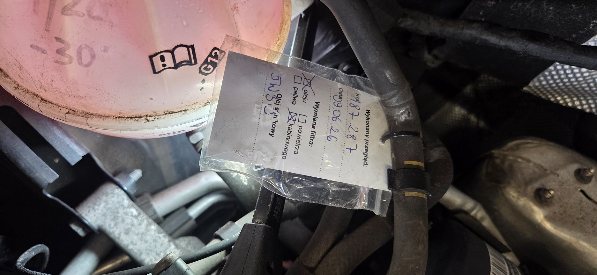 Informacja o wymianie oleju - SEAT ALHAMBRA