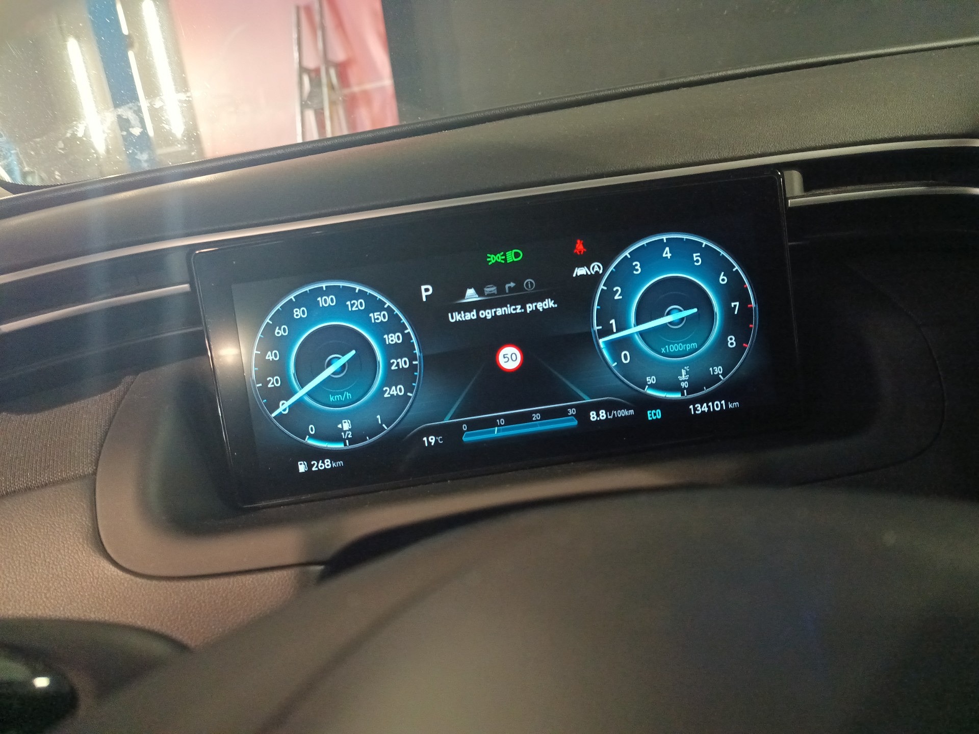 Komunikaty na desce rozdzielczej - HYUNDAI TUCSON